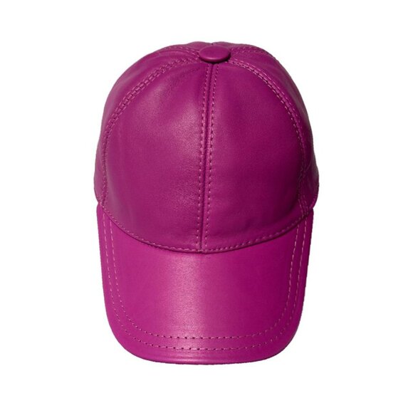 Leather Baseball Cap - Real Lambskin Leather Hat for men and woman - Picture 3 of 6